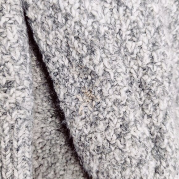 Wind River Men's Pullover Sweater in Silver Size Medium Chunky Cable Knit Cotton - Picture 5 of 10